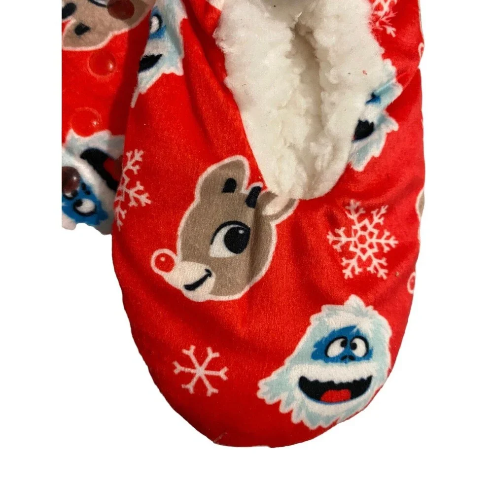 Snuggle Toes The Red-Nosed Reindeer Kids Slipper Socks Size S/M  NEW